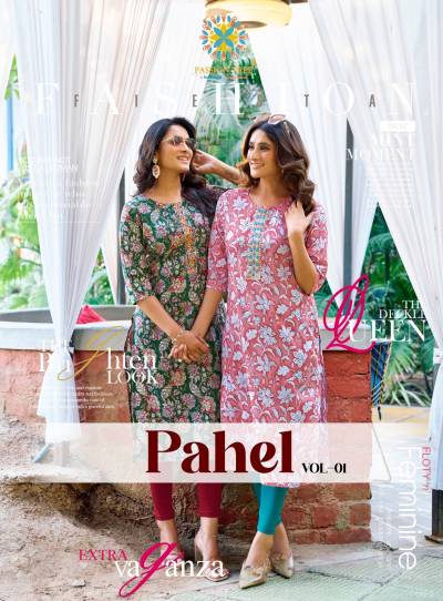 PAHEL VOL 1 BY PASSION TREE DESIGNER COTTON KURTIS WHOLESALER IN INDIA